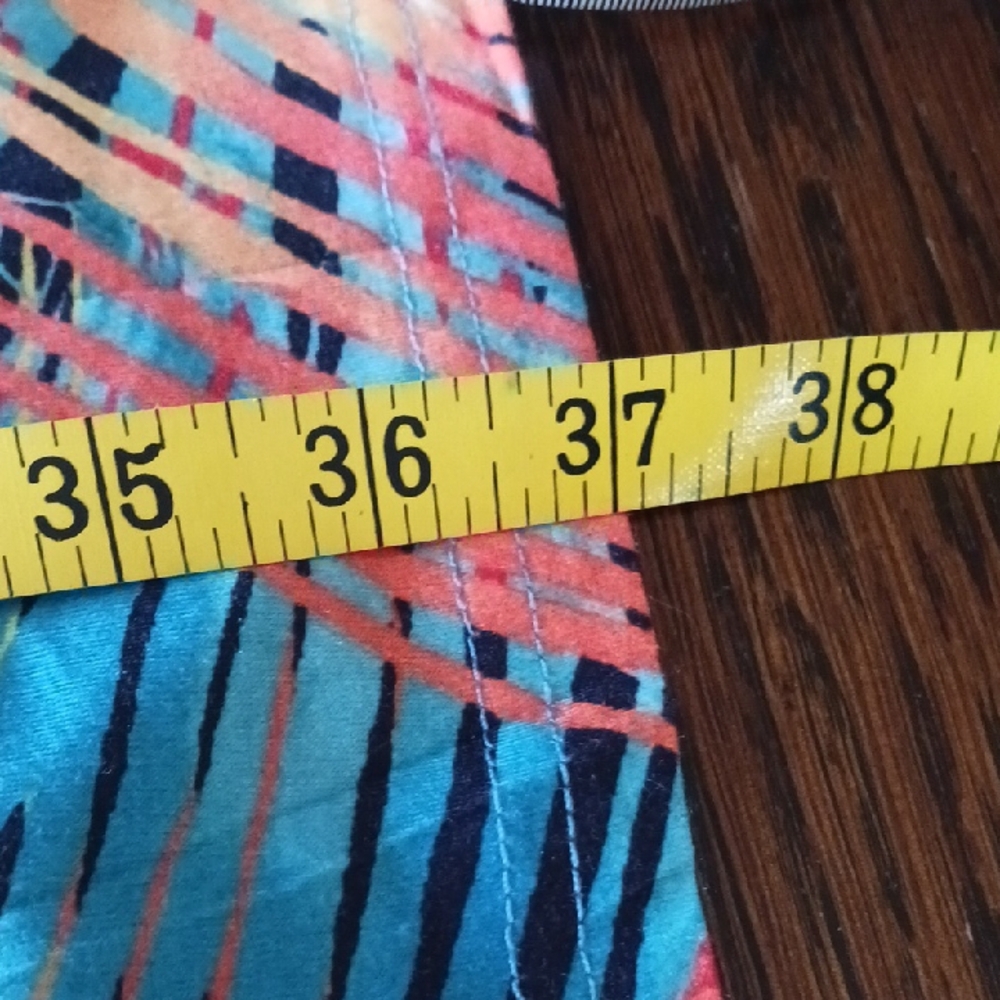NWT- Sleeveless Tropical Print Shift Dress - Multicolor - Picture 12 of 13